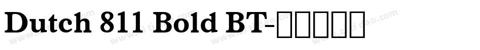 Dutch 811 Bold BT字体转换